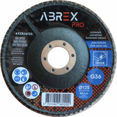 Abrex Slīpējamais disks lapiņu 125mm G36 cirkonijs ABREX