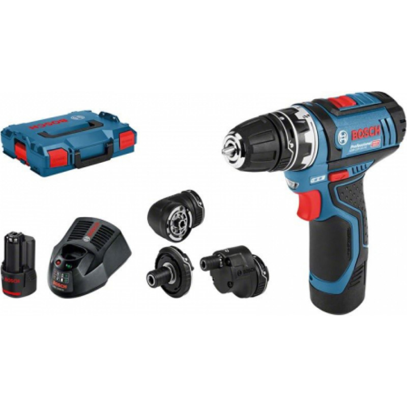 Bosch GSR 12V-15 FC ar piederumu komplektu 2x2.0Ah